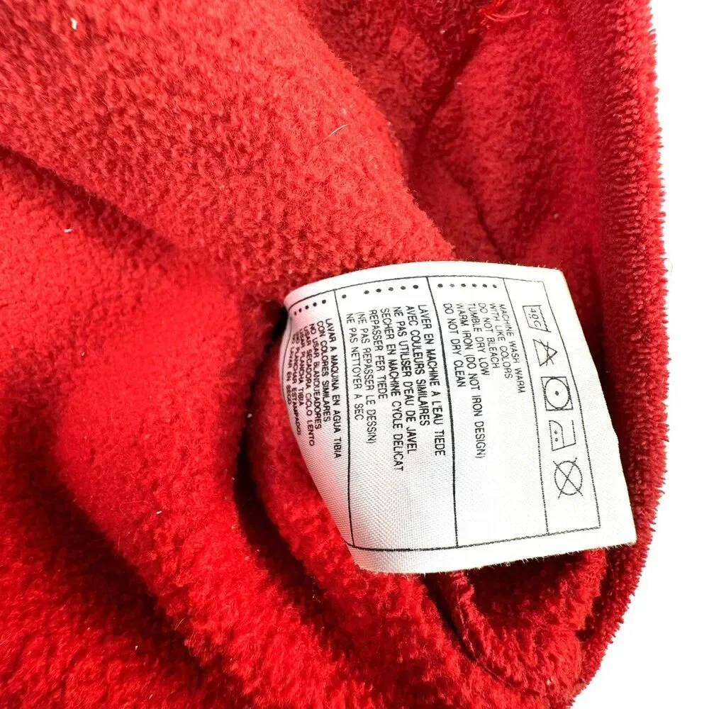 Vtg Nike Travis Scott Center Swoosh Spell Out Fleece Hoodie Sweatshirt Red Men L